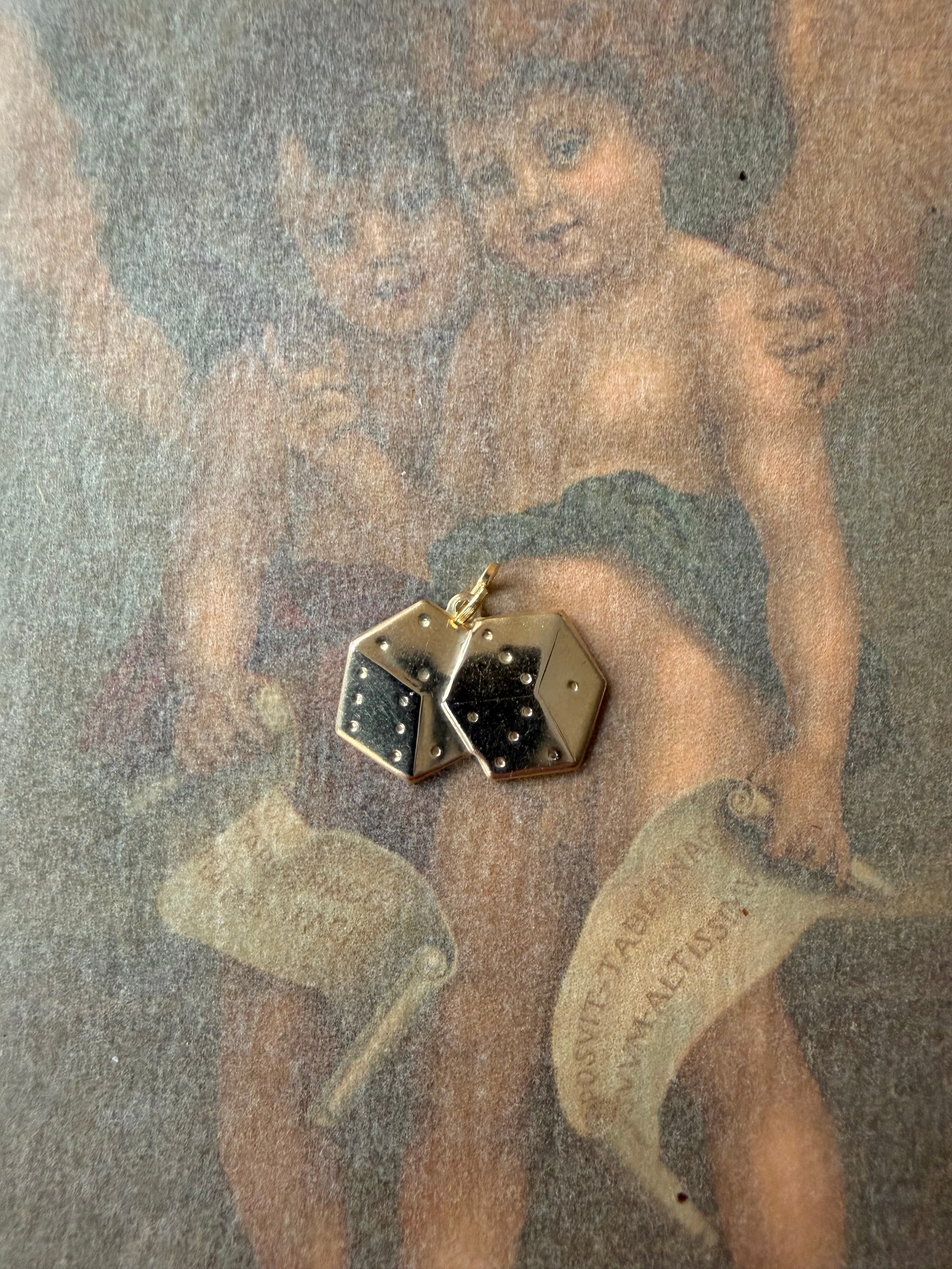 vintage dice pendant