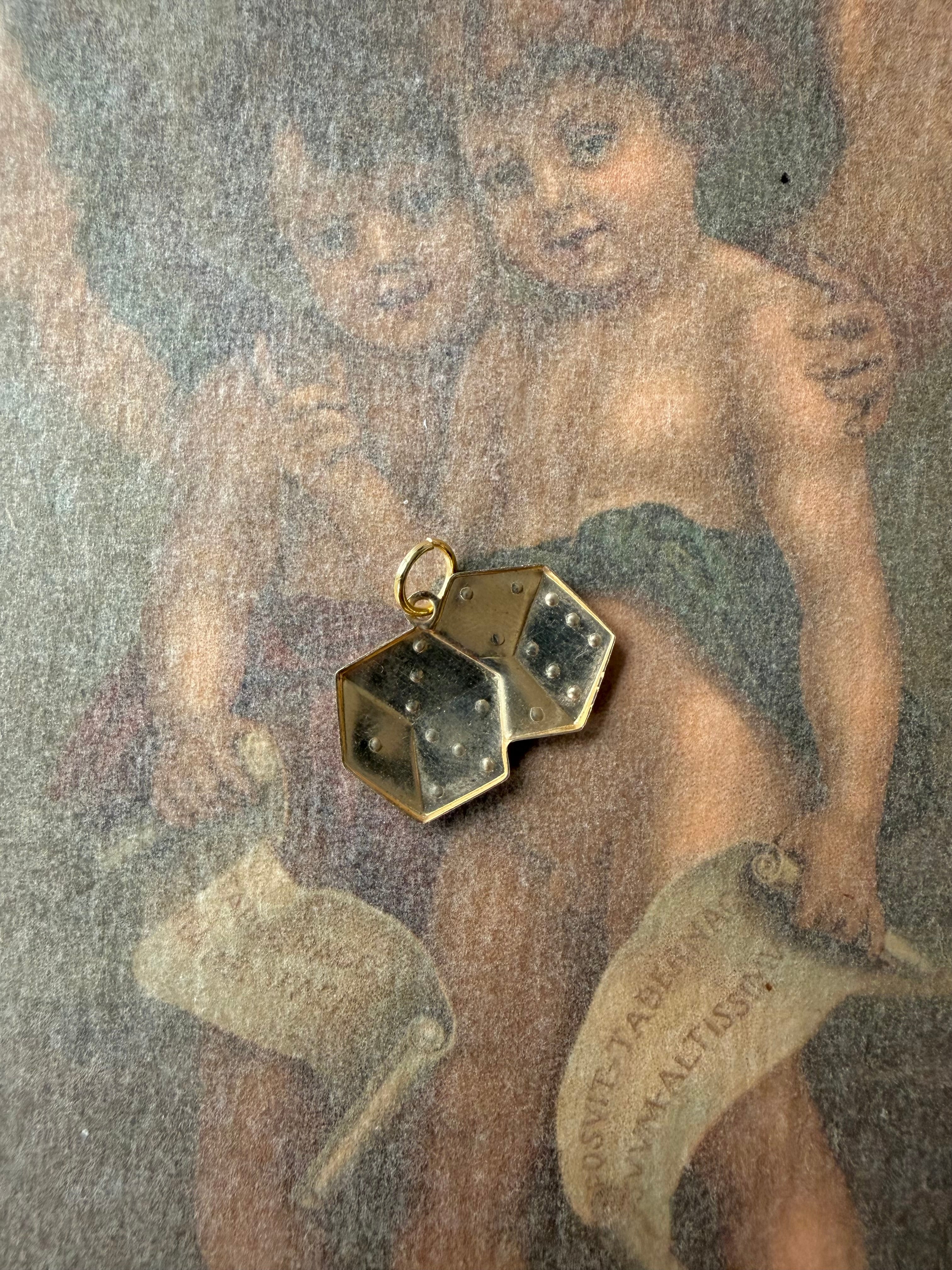 vintage dice pendant