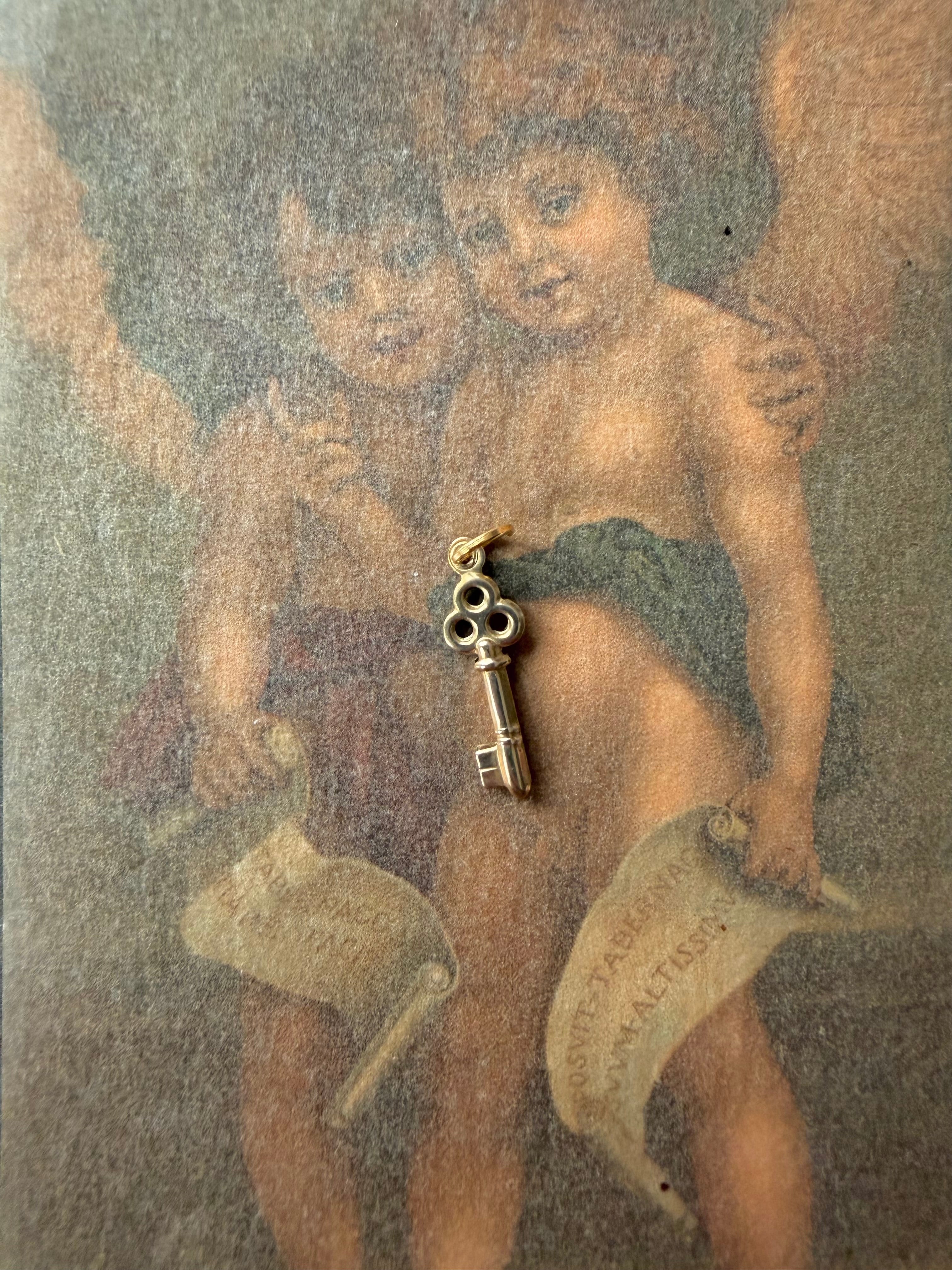 skeleton key pendant