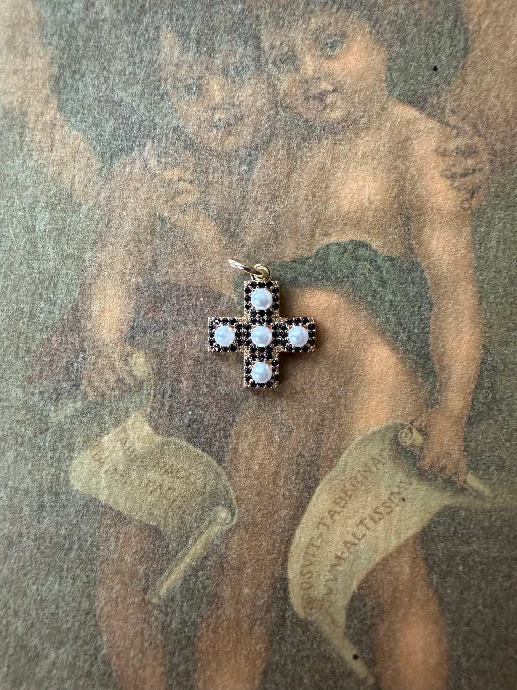 pearl cross pendant