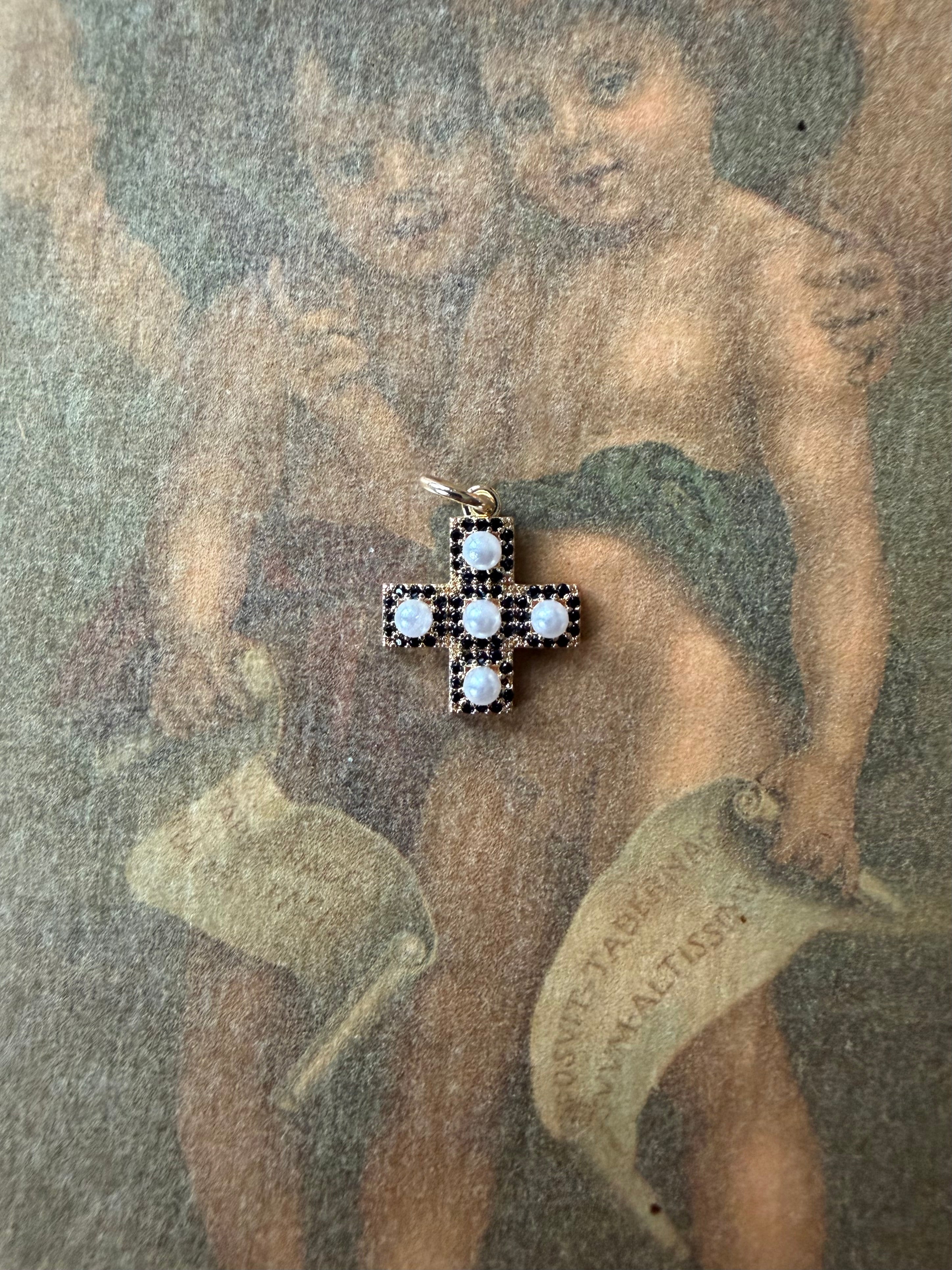pearl cross pendant