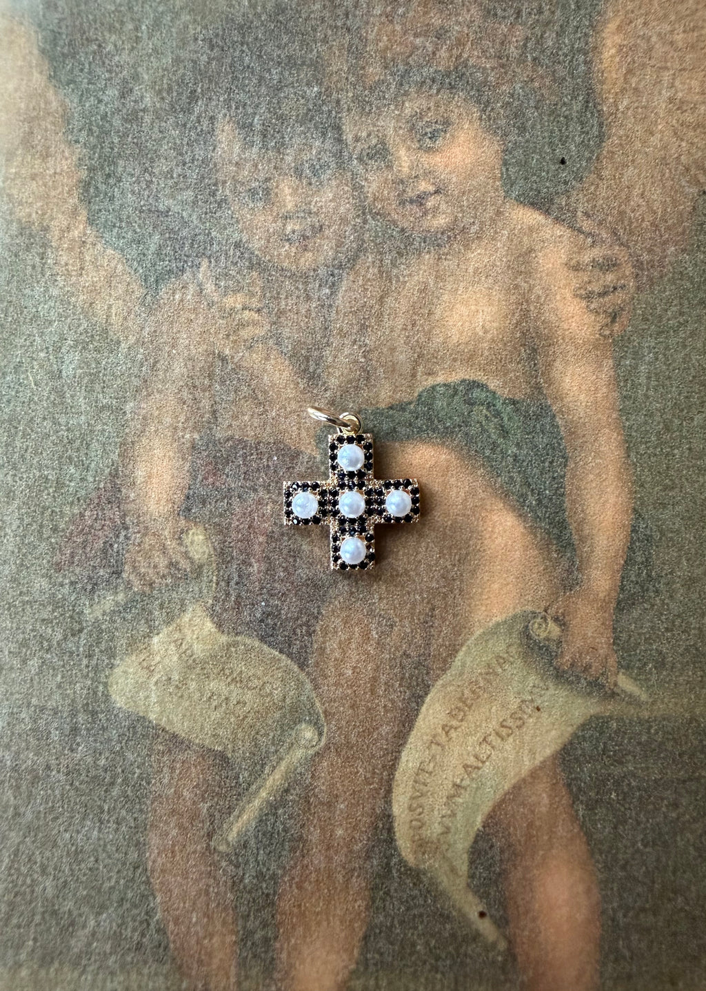 pearl cross pendant